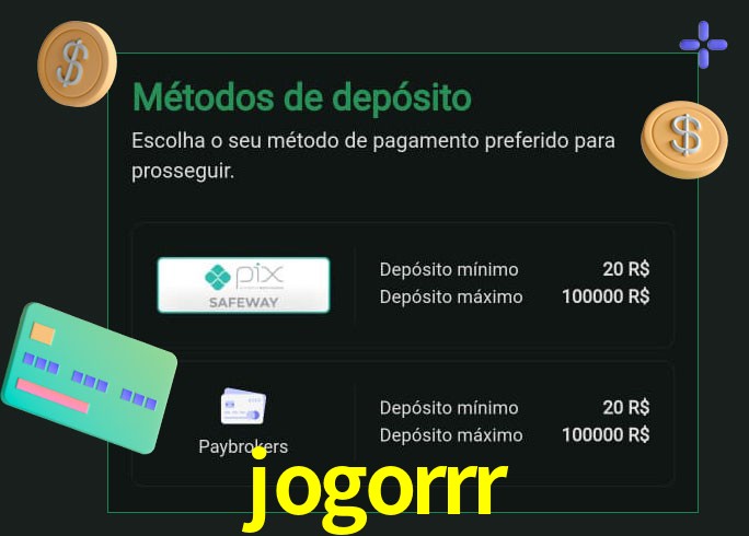 O cassino jogorrr oferece uma grande variedade de métodos de pagamento
